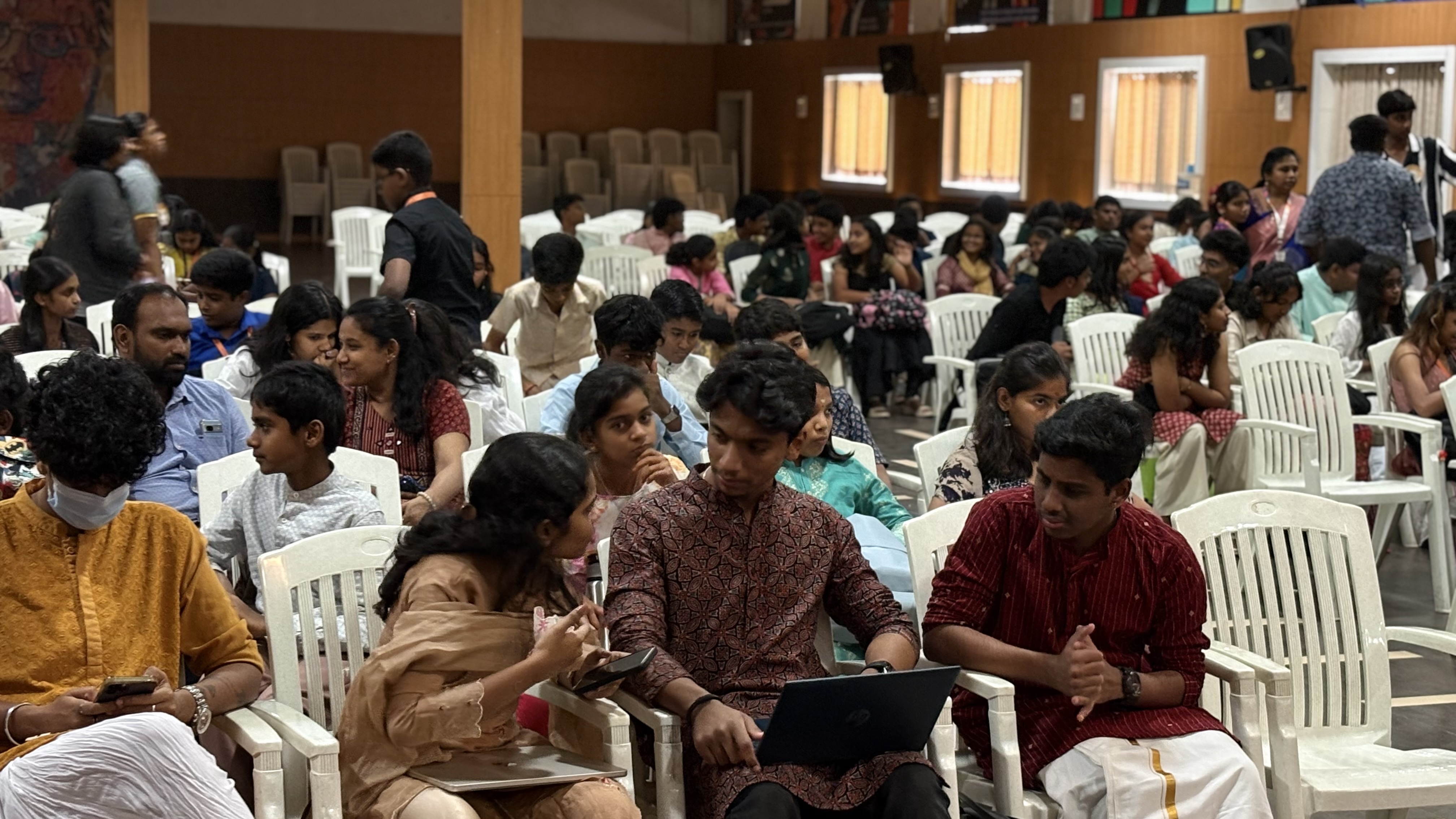SNS AIMUN attendees gathered in the conference hall